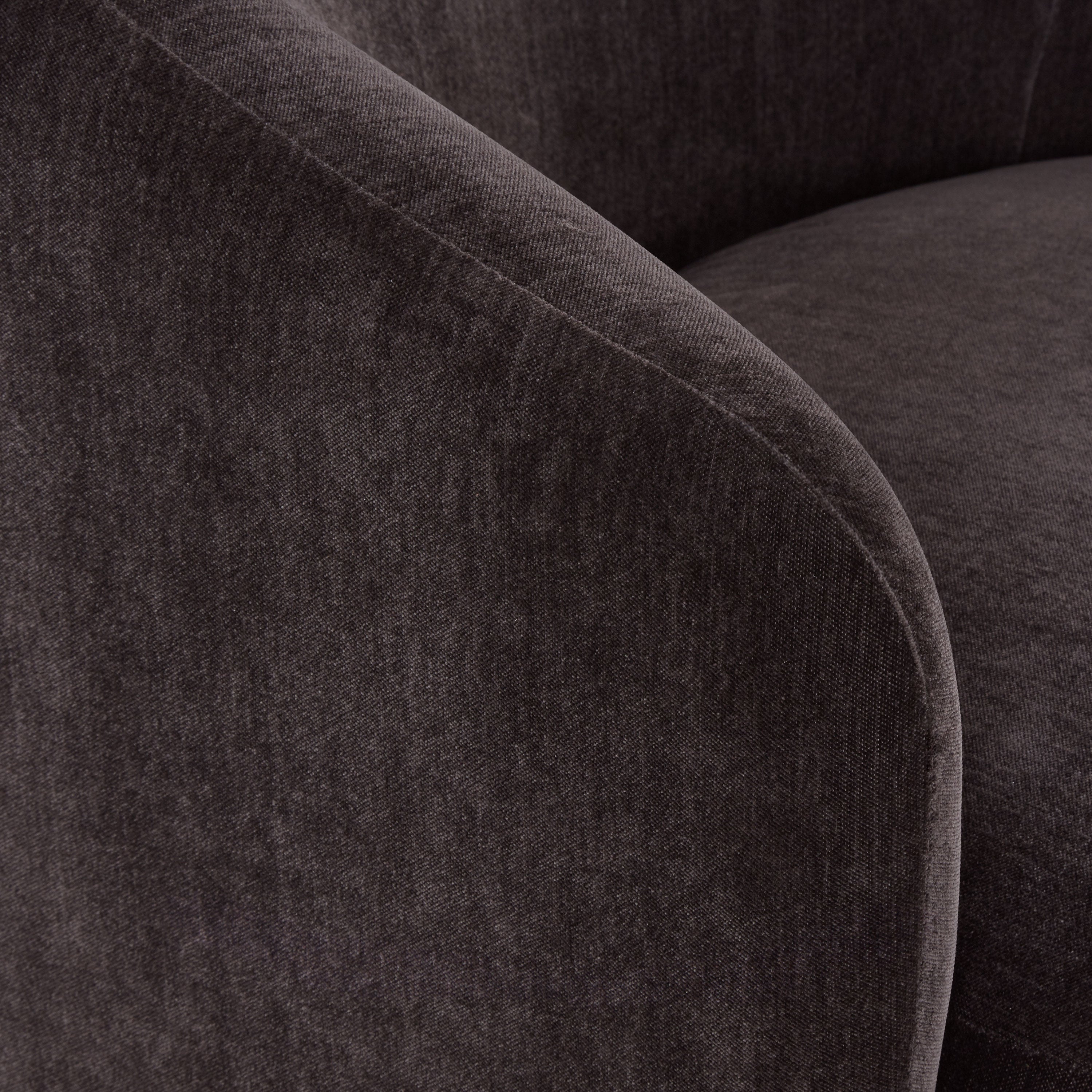 Modern Ganache Brown Lounge Chair with Swivel Base for Living Room