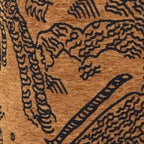 Fauteuil Jacquard Marron Moderne avec Piétement Pivotant pour Salon