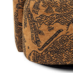 Fauteuil Jacquard Marron Moderne avec Piétement Pivotant pour Salon
