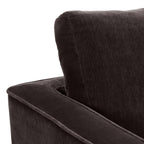 Fauteuil lounge pivotant moderne marron avec dossier capitonné