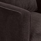 Fauteuil lounge pivotant moderne marron avec dossier capitonné