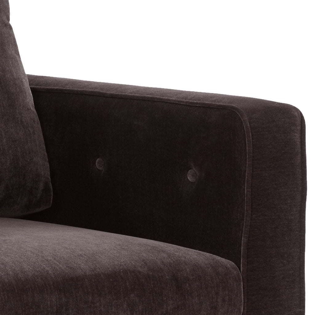 Modern Ganache Brown Swivel Lounge Chair with Tufted Back