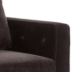 Fauteuil lounge pivotant moderne marron avec dossier capitonné