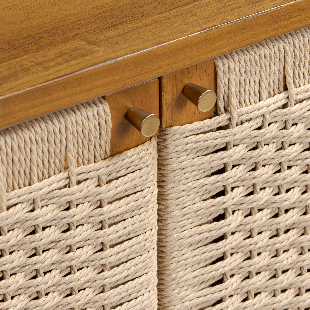 Modern Light Brown Sideboard with Storage for Dining Room or Entryway