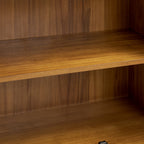 Bahut moderne marron clair avec rangement pour salle à manger ou entrée