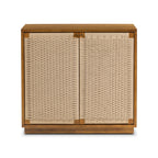 Bahut moderne marron clair avec rangement pour salle à manger ou entrée