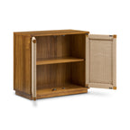 Bahut moderne marron clair avec rangement pour salle à manger ou entrée