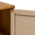 Bahut moderne marron clair avec rangement pour salle à manger ou entrée