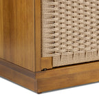 Bahut moderne marron clair avec rangement pour salle à manger ou entrée