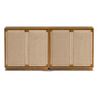 Bahut moderne marron clair avec rangement pour salle à manger ou entrée