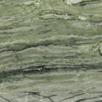 Table basse moderne en vert algue avec une structure résistante aux intempéries