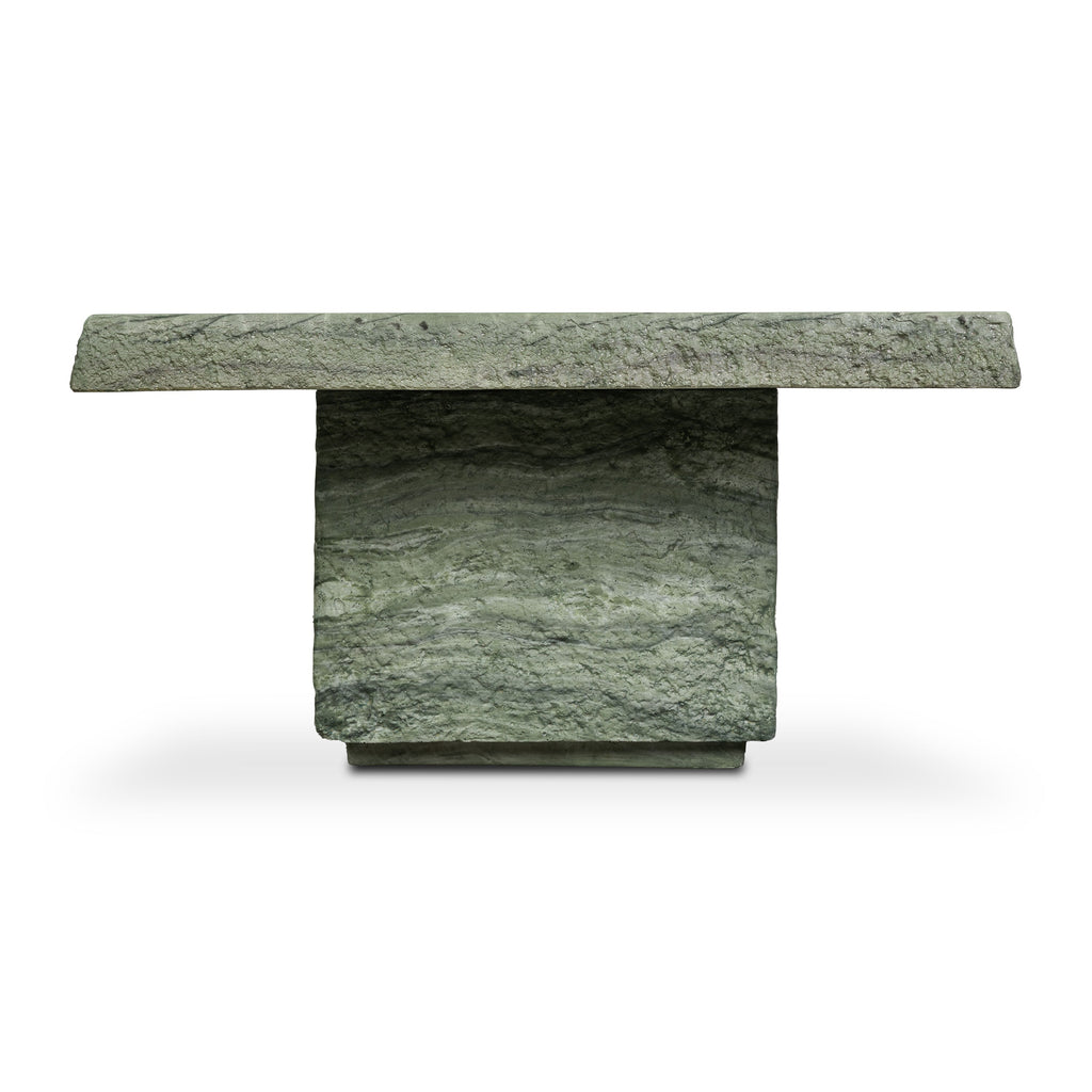 Modern Seaweed Green Coffee Table with Weather-Resistant Build