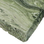 Table basse moderne en vert algue avec une structure résistante aux intempéries