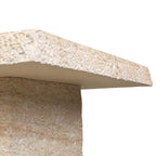 Table basse en travertin moderne avec construction résistante aux intempéries