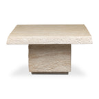 Table basse en travertin moderne avec construction résistante aux intempéries