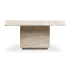 Table basse en travertin moderne avec construction résistante aux intempéries