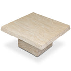 Table basse en travertin moderne avec construction résistante aux intempéries