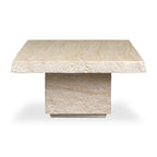 Table basse en travertin moderne avec construction résistante aux intempéries