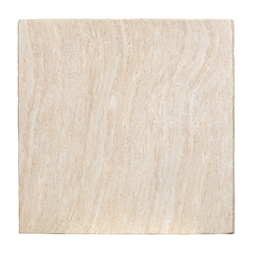 Modern Travertine Travertine Coffee Table with Weather-Resistant Build