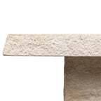 Table basse en travertin moderne avec construction résistante aux intempéries