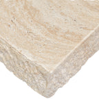 Table basse en travertin moderne avec construction résistante aux intempéries