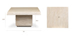 Table basse en travertin moderne avec construction résistante aux intempéries