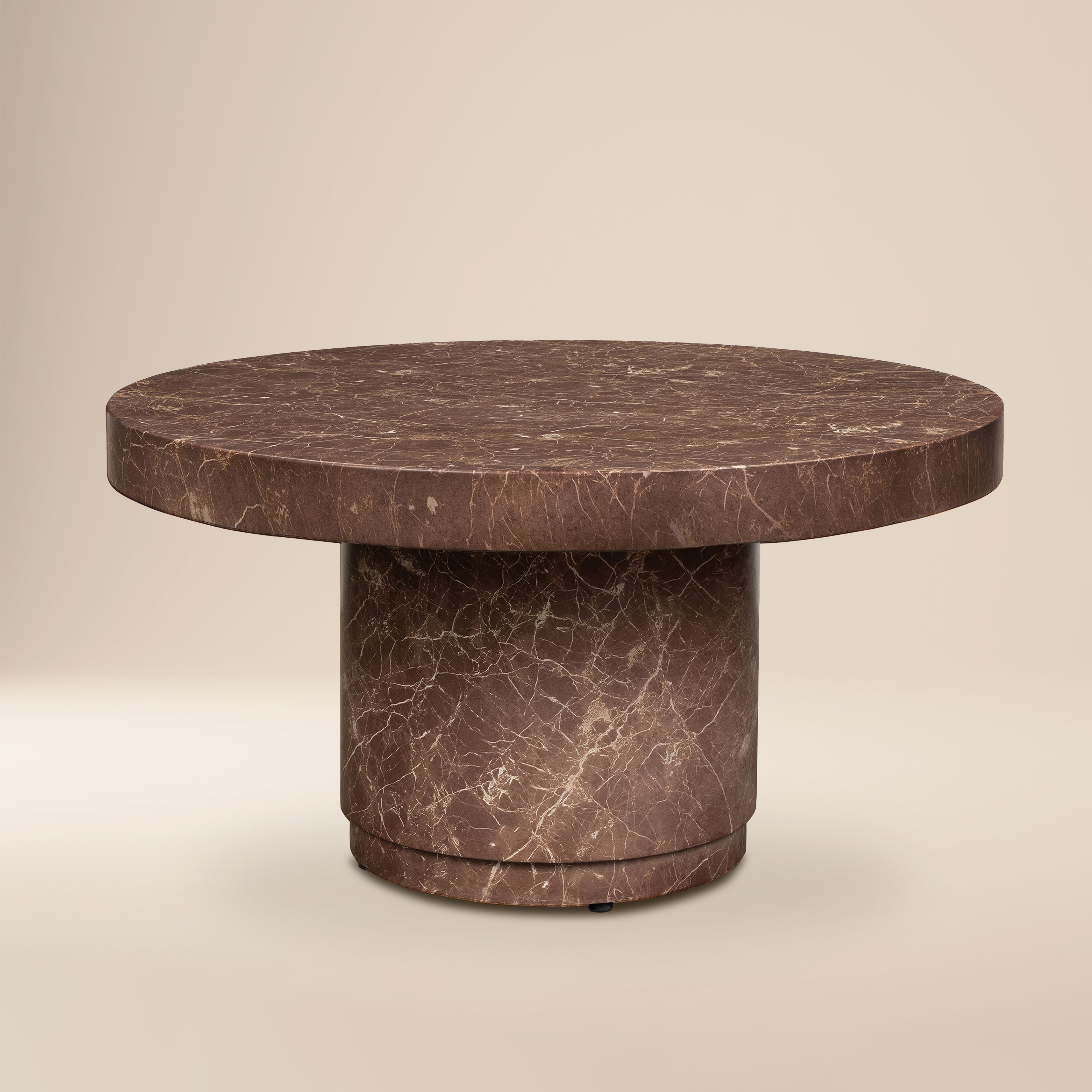 Modern Bordeaux Red Coffee Table with Weather-Resistant Build