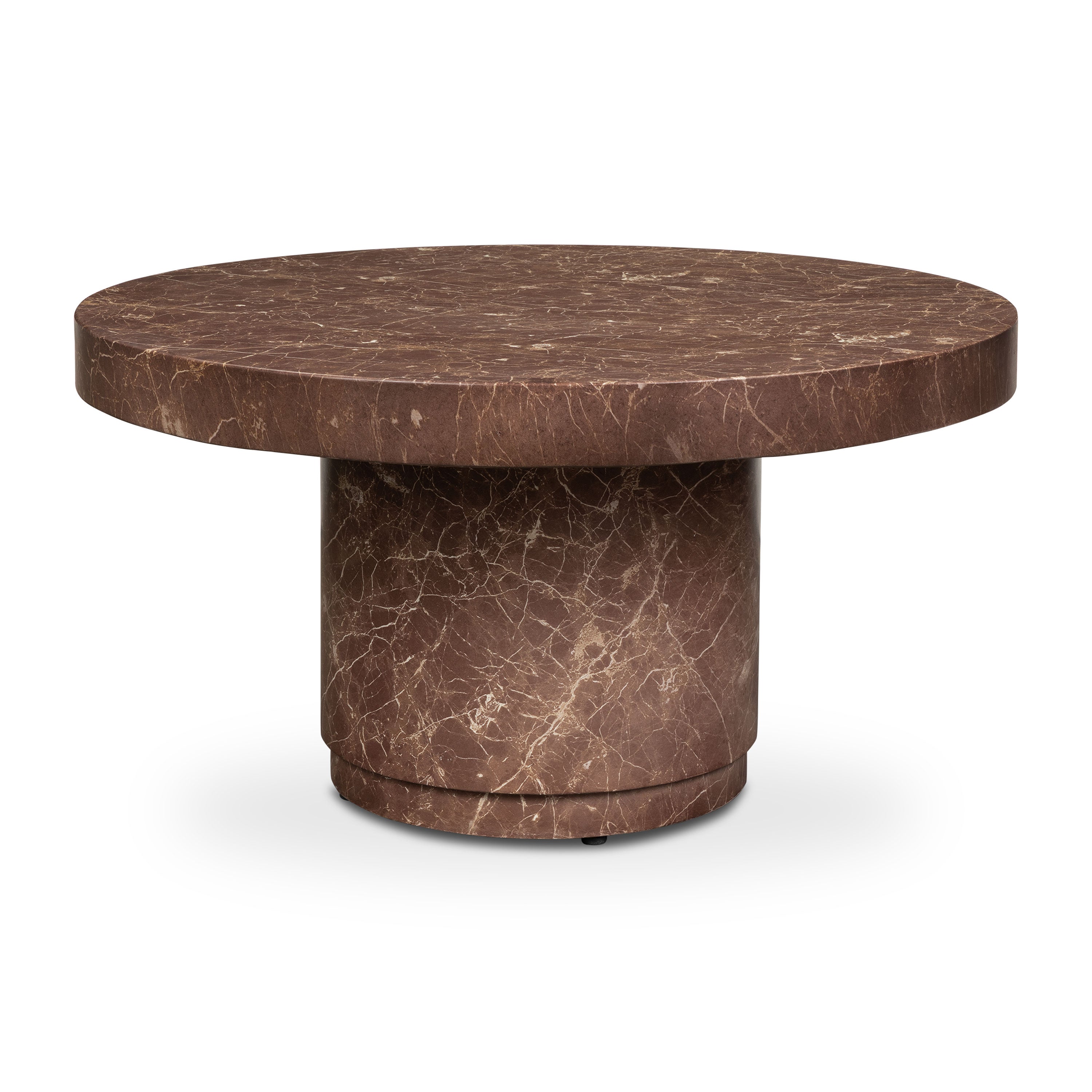 Modern Bordeaux Red Coffee Table with Weather-Resistant Build