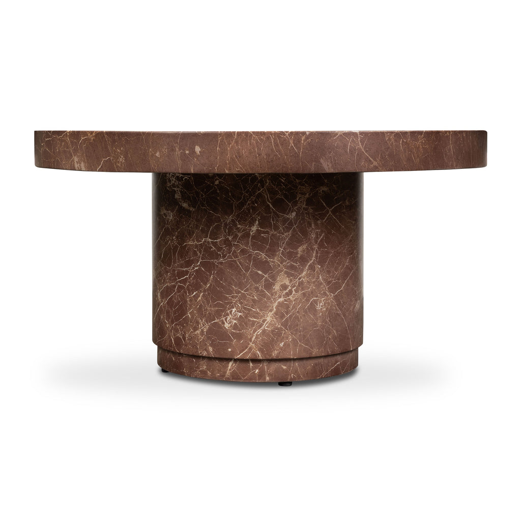 Modern Bordeaux Red Coffee Table with Weather-Resistant Build