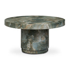 Table basse moderne vert jade avec fabrication résistante aux intempéries