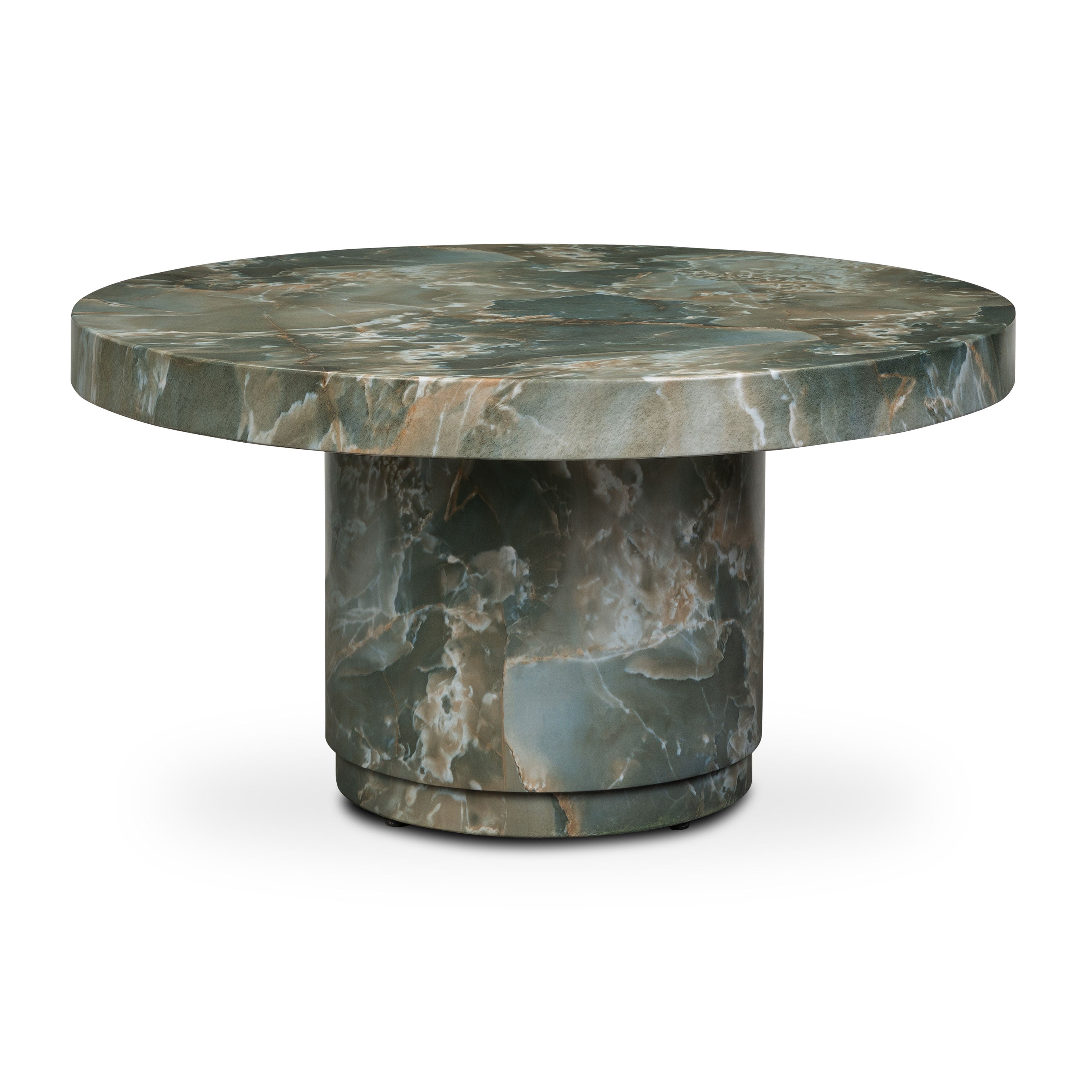 Modern Jade Green Coffee Table with Weather-Resistant Build
