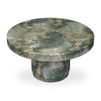 Table basse moderne vert jade avec fabrication résistante aux intempéries