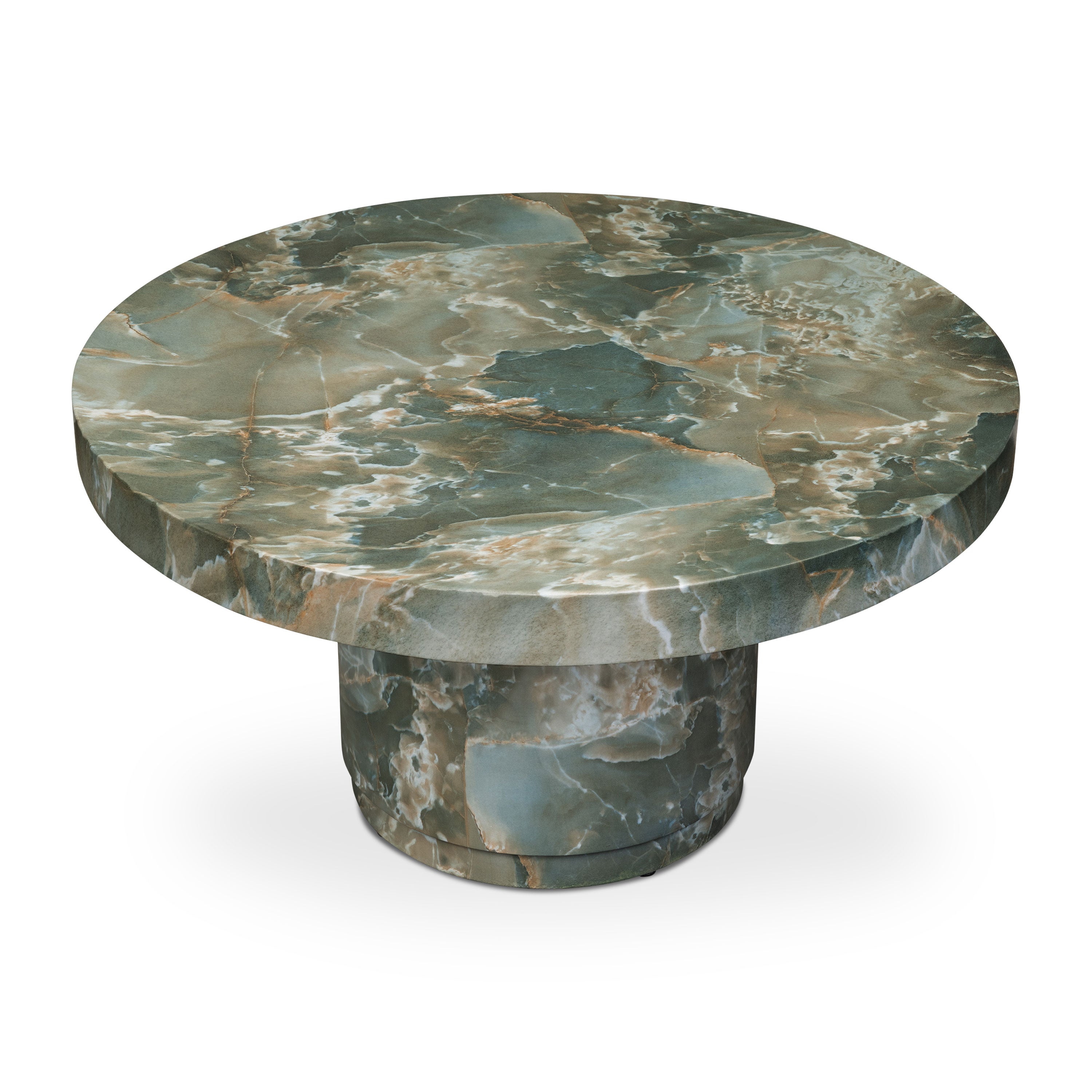 Modern Jade Green Coffee Table with Weather-Resistant Build