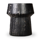 Table d'appoint en marbre noir moderne avec conception résistante aux intempéries