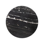 Table d'appoint en marbre noir moderne avec conception résistante aux intempéries