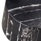 Table d'appoint en marbre noir moderne avec conception résistante aux intempéries