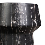 Table d'appoint en marbre noir moderne avec conception résistante aux intempéries