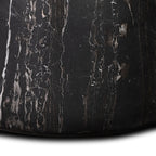 Table d'appoint en marbre noir moderne avec conception résistante aux intempéries