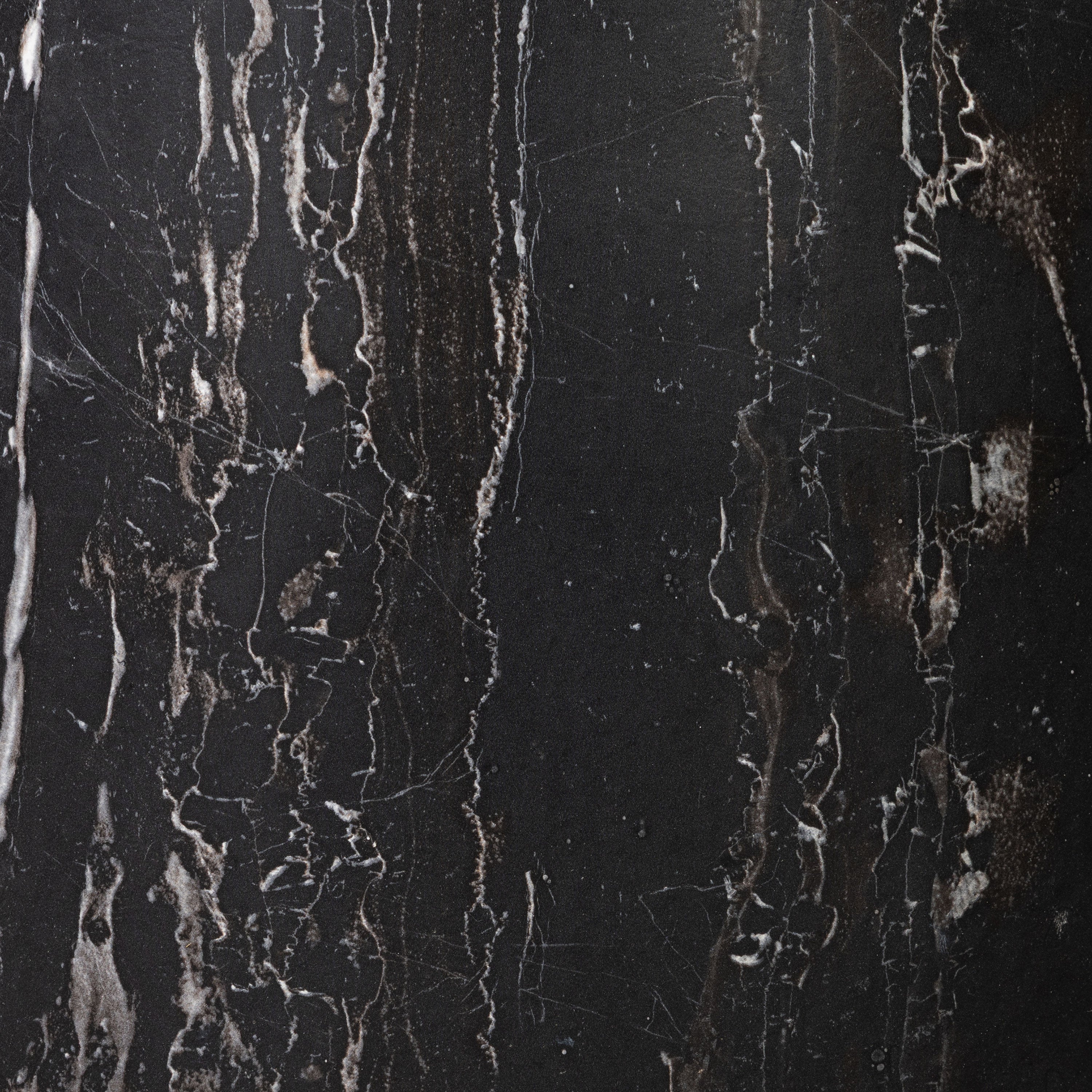Modern Black Marble Marble Side Table with Weather-Resistant Build