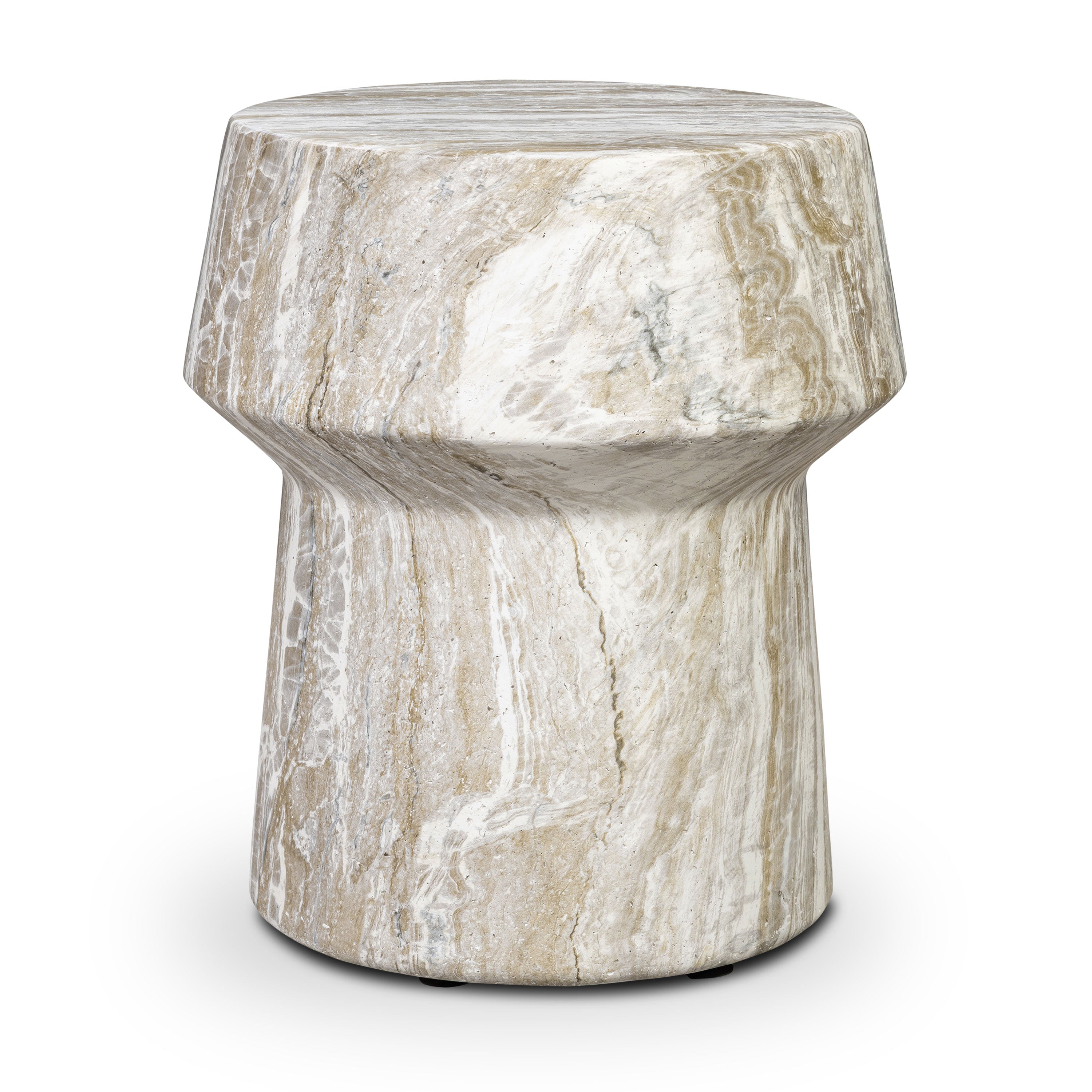 Modern Olivestone Green Side Table with Weather-Resistant Build