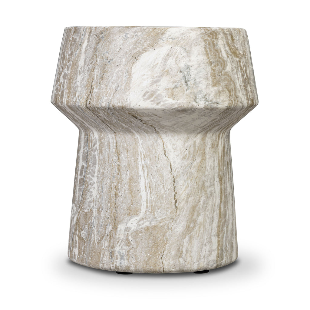 Modern Olivestone Green Side Table with Weather-Resistant Build