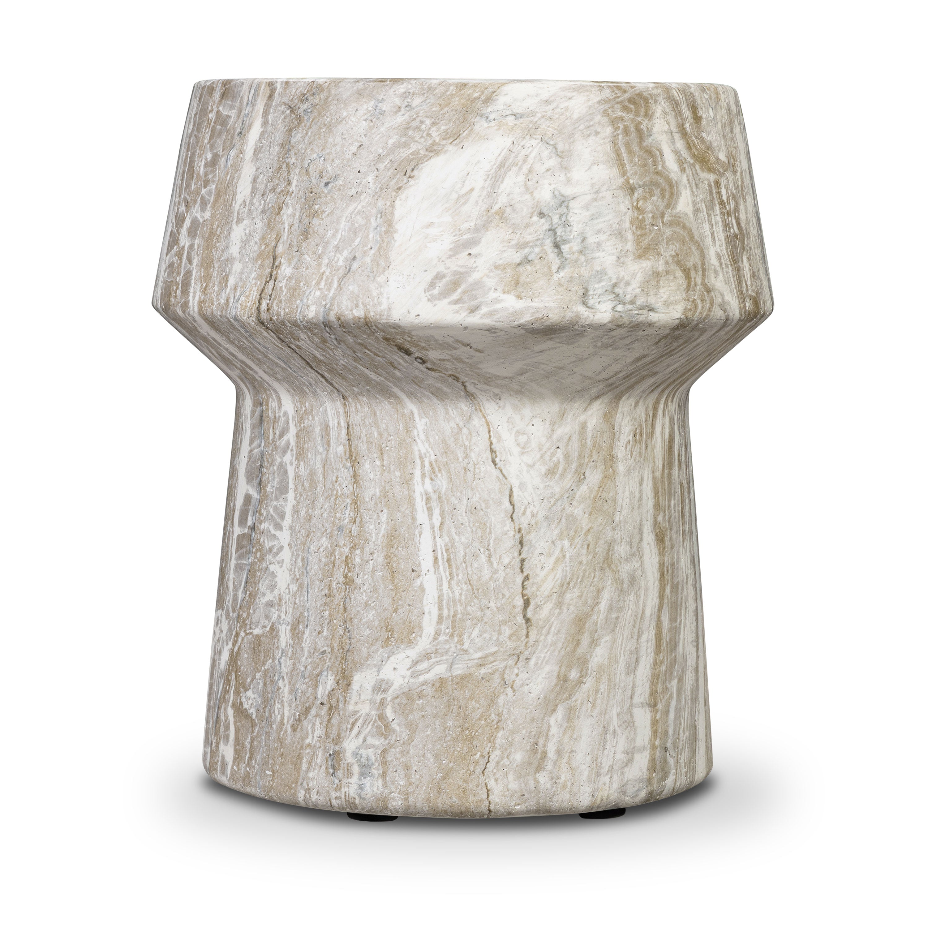 Modern Olivestone Green Side Table with Weather-Resistant Build
