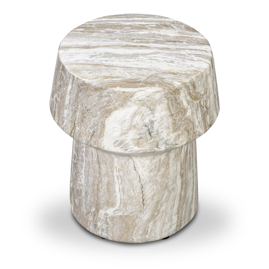 Modern Olivestone Green Side Table with Weather-Resistant Build