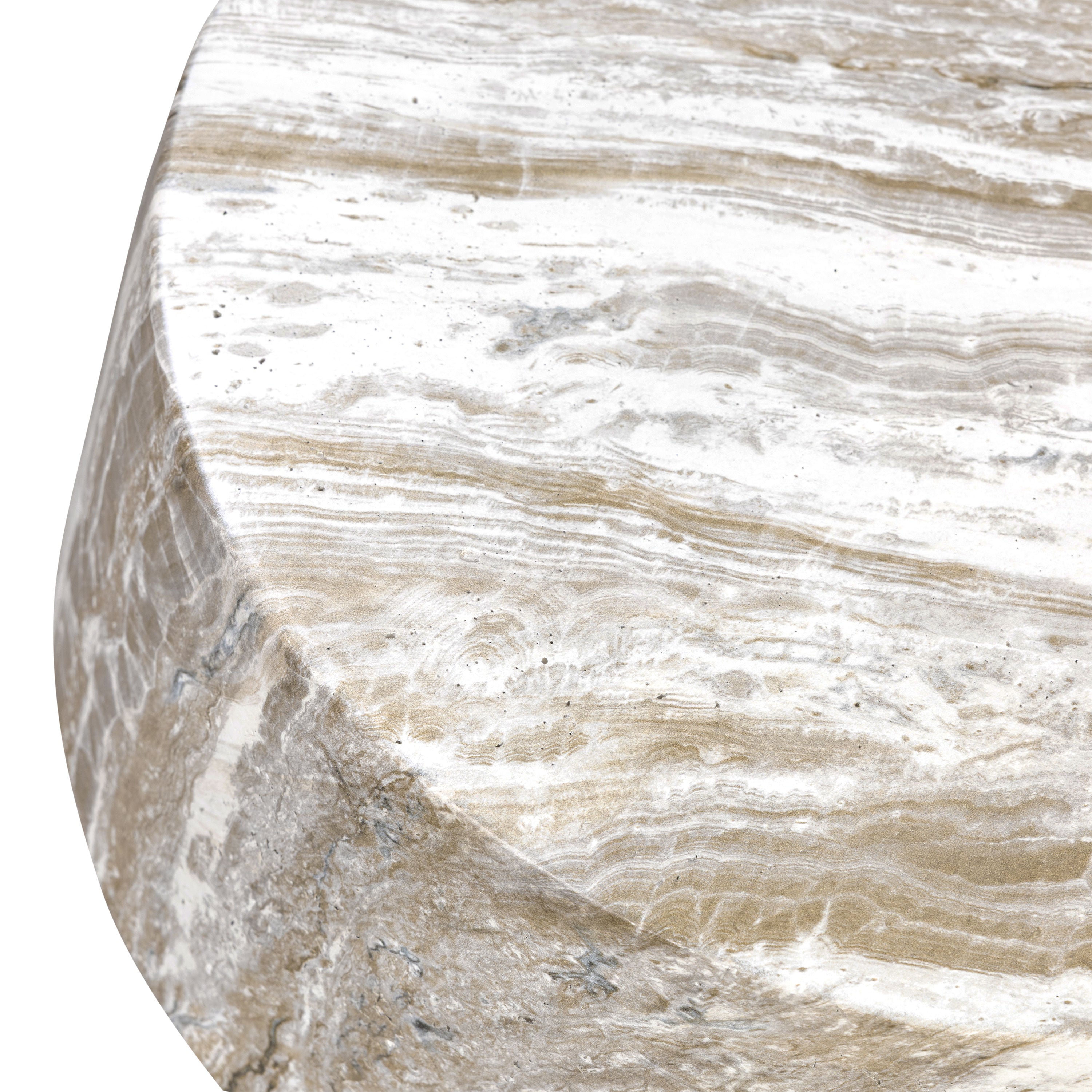 Modern Olivestone Green Side Table with Weather-Resistant Build
