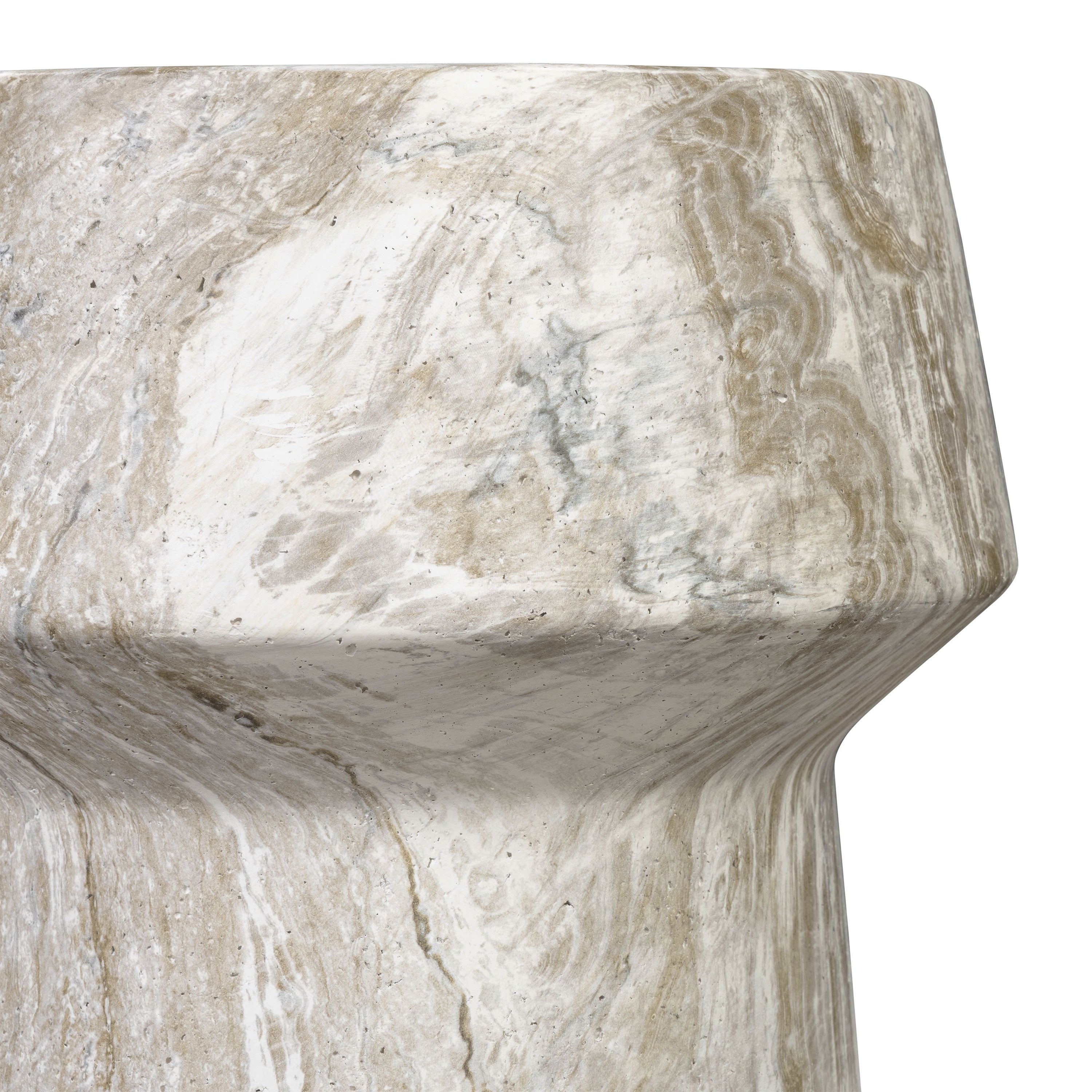 Modern Olivestone Green Side Table with Weather-Resistant Build