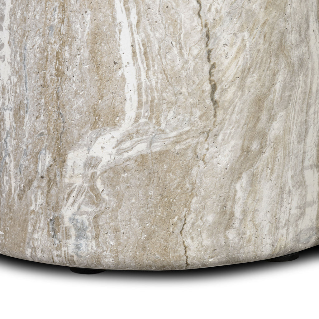 Modern Olivestone Green Side Table with Weather-Resistant Build