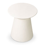 Table d'appoint moderne blanc amande avec conception résistante aux intempéries
