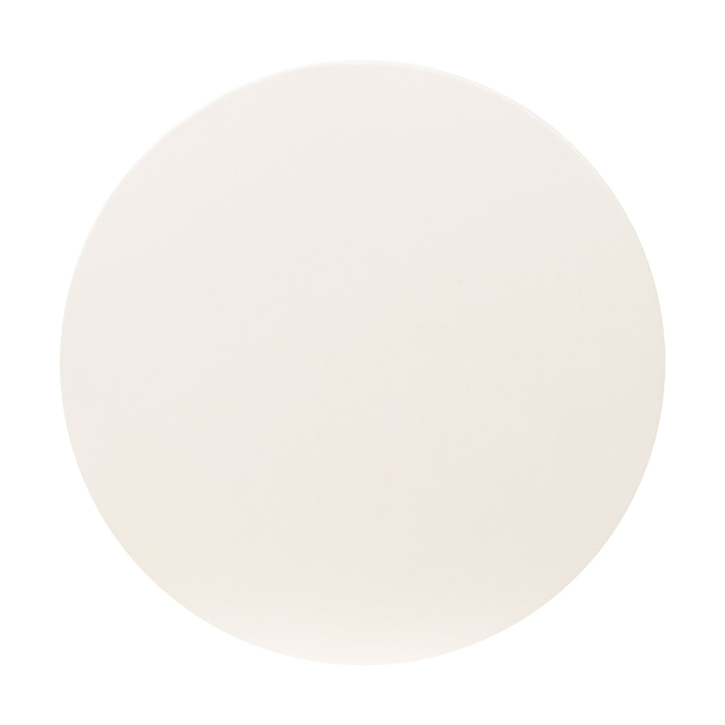 Modern Almond White Side Table with Weather-Resistant Build