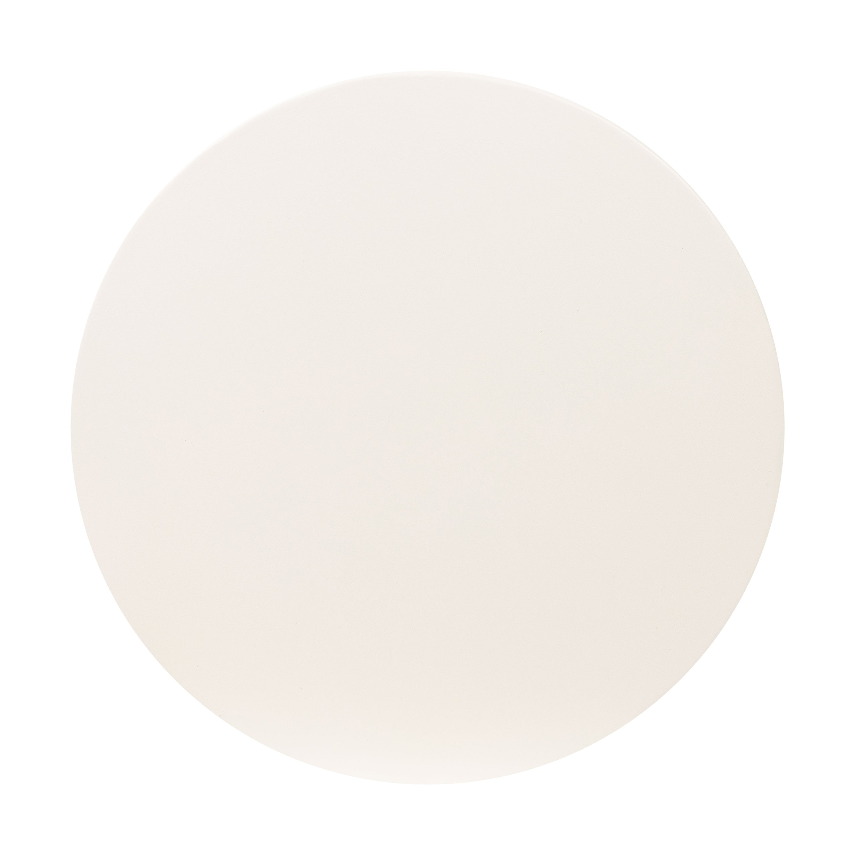 Modern Almond White Side Table with Weather-Resistant Build
