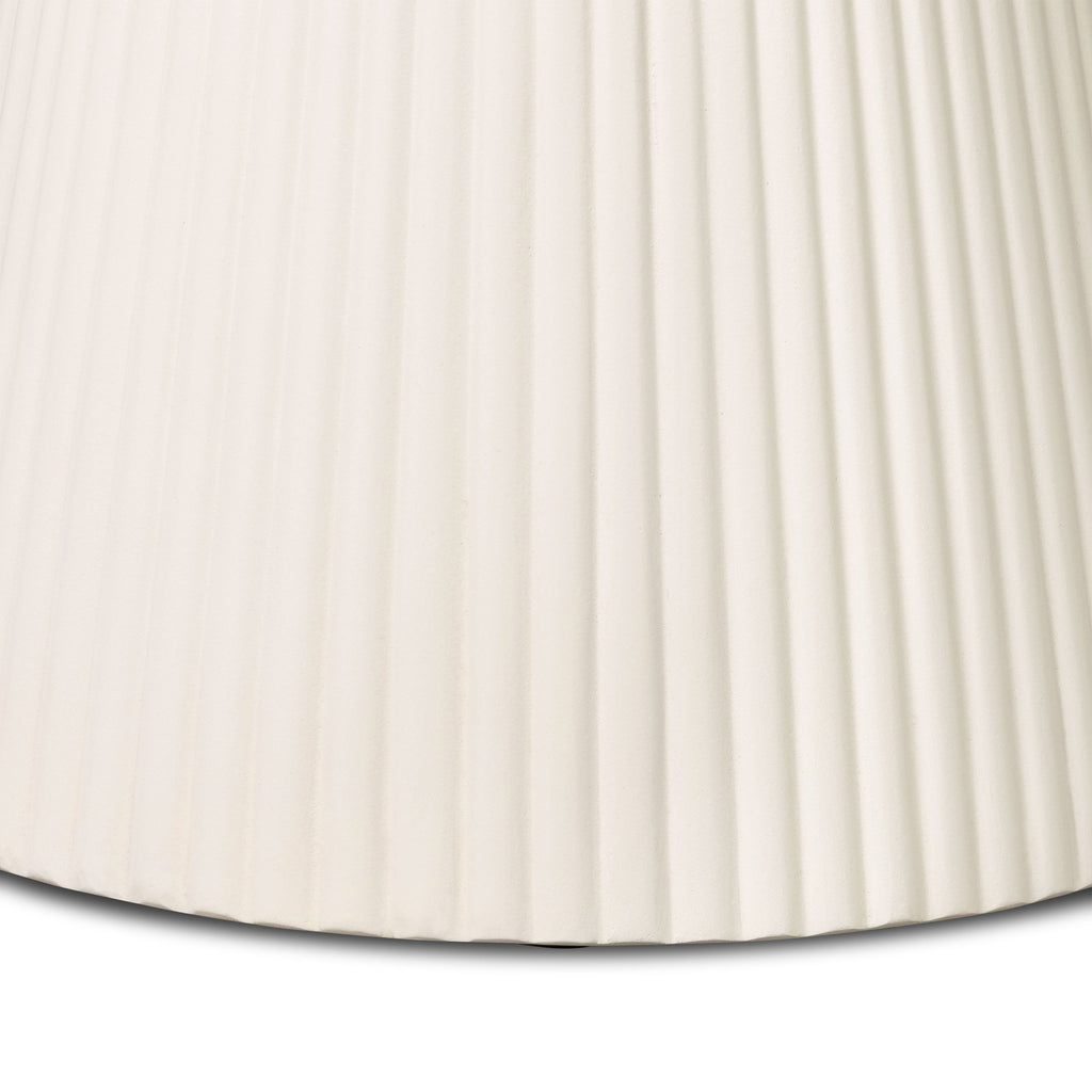 Modern Almond White Side Table with Weather-Resistant Build